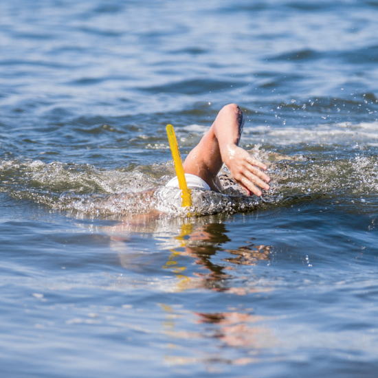 Rurka czołowa Swimmer's Snorkel Senior - technika i trening żółta - obrazek 5