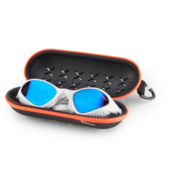 Buddyswim Etui Na Okulary Z Pianki EVA czarno-pomarańczowe - obrazek 3